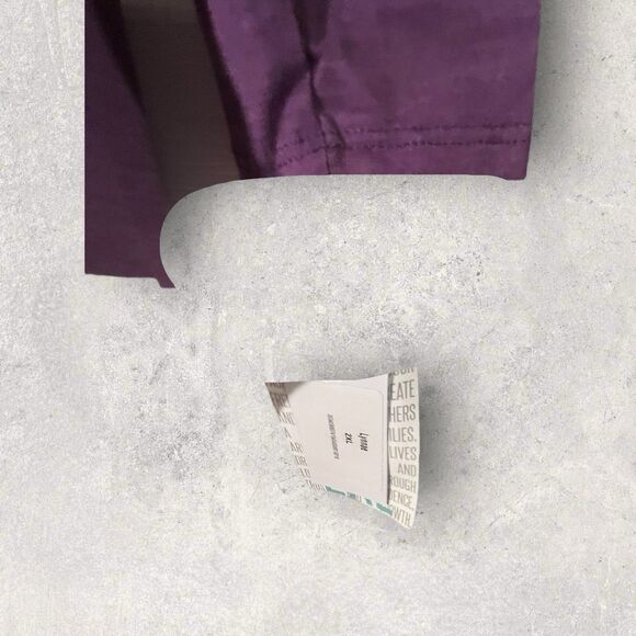 LuLaRoe Lynnae Long Sleeve Shirt-Size 2XL- Purple And White Stripe-NWT - Picture 3 of 5